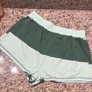 Two-Tone Green Women's Shorts